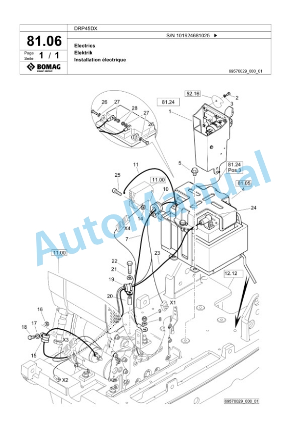 Bomag DRP45DX Vibratory Plate Compactor Spare Parts Catalogue 00825943 5 Bomag DRP45DX Vibratory Plate Compactor Spare Parts Catalogue 00825943-5