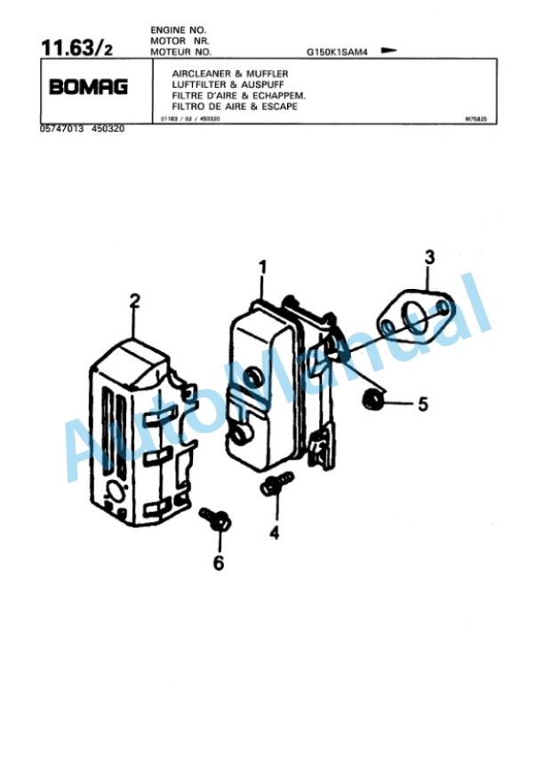 Bomag M1 P Vibratory Plate Compactor Spare Parts Catalogue 00816417 3 Bomag M1 P Vibratory Plate Compactor Spare Parts Catalogue 00816417-3