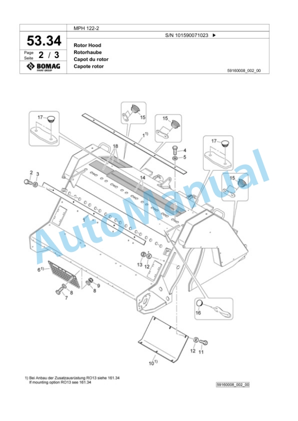 Bomag MPH 122-2 Soil Stabilizer - Asphalt Recycler Spare Parts Catalogue 00824987 2 Bomag MPH 122-2 Soil Stabilizer - Asphalt Recycler Spare Parts Catalogue 00824987-2
