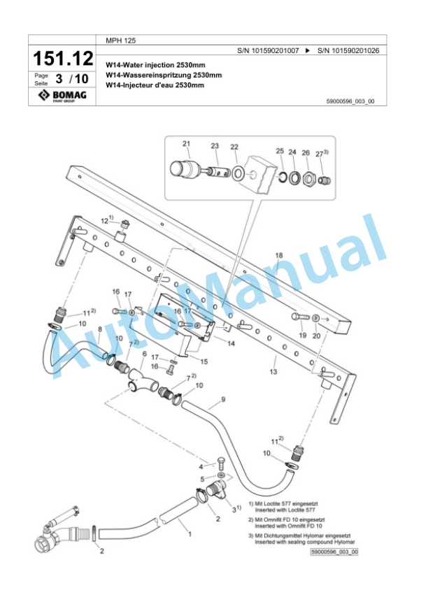 Bomag MPH 125 Soil Stabilizer - Asphalt Recycler Spare Parts Catalogue 00818273 3 Bomag MPH 125 Soil Stabilizer - Asphalt Recycler Spare Parts Catalogue 00818273-3
