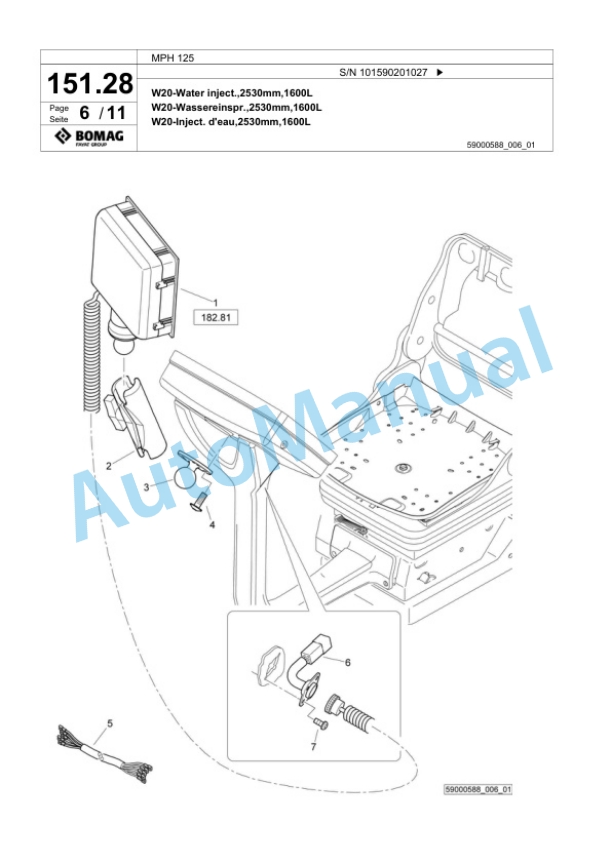 Bomag MPH 125 Soil Stabilizer - Asphalt Recycler Spare Parts Catalogue 00818273 4 Bomag MPH 125 Soil Stabilizer - Asphalt Recycler Spare Parts Catalogue 00818273-4