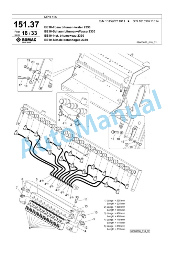 Bomag MPH 125 Soil Stabilizer - Asphalt Recycler Spare Parts Catalogue 00818681 3 Bomag MPH 125 Soil Stabilizer - Asphalt Recycler Spare Parts Catalogue 00818681-3