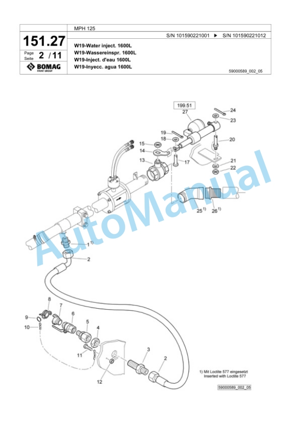 Bomag MPH 125 Soil Stabilizer - Asphalt Recycler Spare Parts Catalogue 00818909 3 Bomag MPH 125 Soil Stabilizer - Asphalt Recycler Spare Parts Catalogue 00818909-3