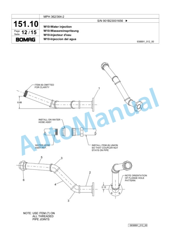 Bomag MPH 362-364-2 Soil Stabilizer - Asphalt Recycler Spare Parts Catalogue 00817961 3 Bomag MPH 362-364-2 Soil Stabilizer - Asphalt Recycler Spare Parts Catalogue 00817961-3
