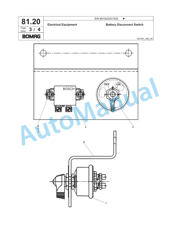 Bomag MPH 454 Soil Stabilizer - Asphalt Recycler Spare Parts Catalogue 00817885 2 Bomag MPH 454 Soil Stabilizer - Asphalt Recycler Spare Parts Catalogue 00817885-2