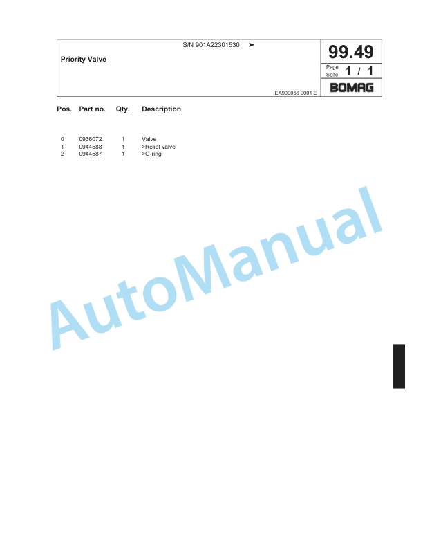Bomag MPH 454 Soil Stabilizer - Asphalt Recycler Spare Parts Catalogue 00817885 4 Bomag MPH 454 Soil Stabilizer - Asphalt Recycler Spare Parts Catalogue 00817885-4