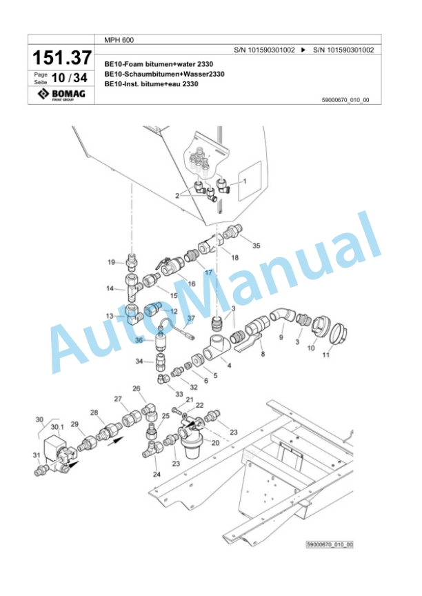 Bomag MPH 600 Soil Stabilizer - Asphalt Recycler Spare Parts Catalogue 00824097 2 Bomag MPH 600 Soil Stabilizer - Asphalt Recycler Spare Parts Catalogue 00824097-2