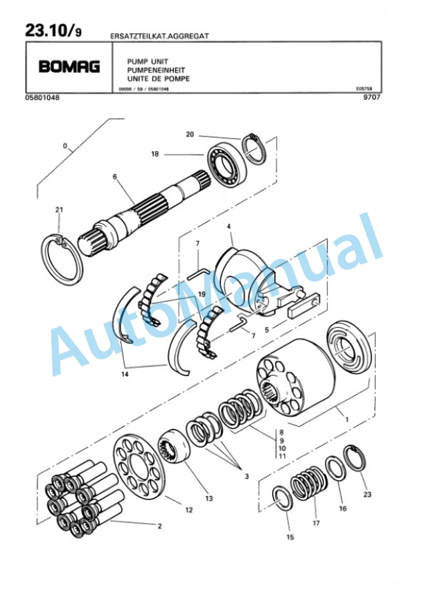 Bomag Pump Spare Parts Catalogue 00817722 3 Bomag Pump Spare Parts Catalogue 00817722-3