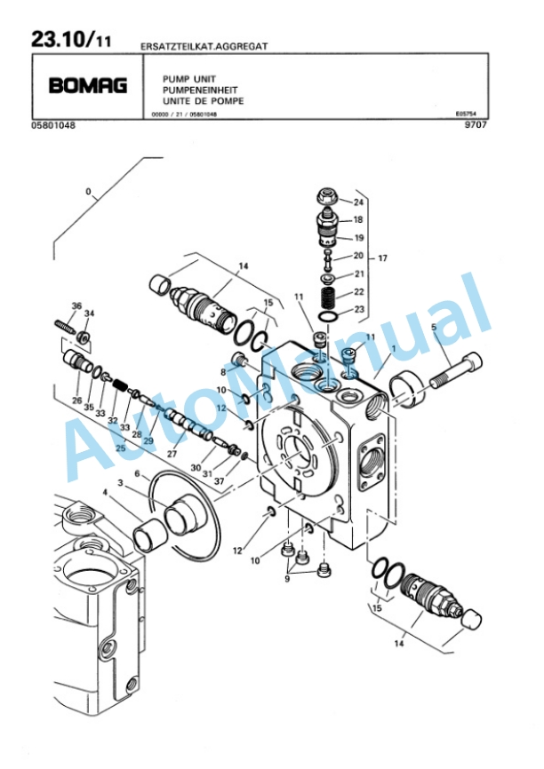 Bomag Pump Spare Parts Catalogue 00817722 5 Bomag Pump Spare Parts Catalogue 00817722-5