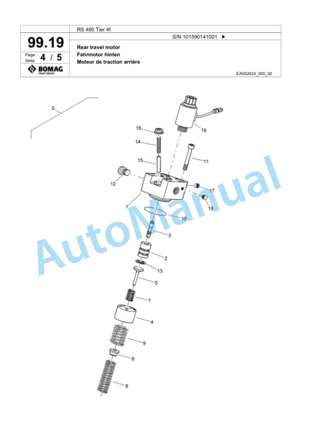 Bomag RS 460 Tier 4f Soil Stabilizer - Asphalt Recycler Spare Parts Catalogue 00824809 5 Bomag RS 460 Tier 4f Soil Stabilizer - Asphalt Recycler Spare Parts Catalogue 00824809-5