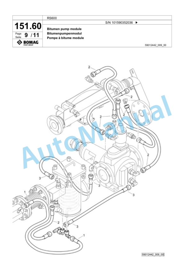 Bomag RS600 Soil Stabilizer - Asphalt Recycler Spare Parts Catalogue 00825147 2 Bomag RS600 Soil Stabilizer - Asphalt Recycler Spare Parts Catalogue 00825147-2