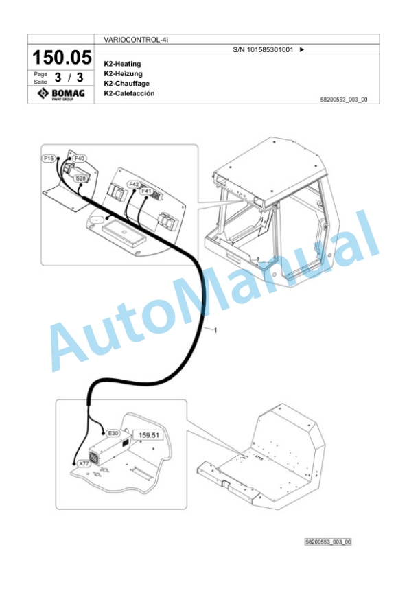 Bomag VARIOCONTROL-4i Single Drum Wheel Drive Vibratory Roller Spare Parts Catalogue 00824681 4 Bomag VARIOCONTROL-4i Single Drum Wheel Drive Vibratory Roller Spare Parts Catalogue 00824681-4