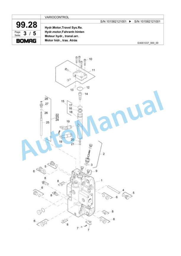Bomag VARIOCONTROL Single Drum Wheel Drive Vibratory Roller Spare Parts Catalogue 00818383 4 Bomag VARIOCONTROL Single Drum Wheel Drive Vibratory Roller Spare Parts Catalogue 00818383-4