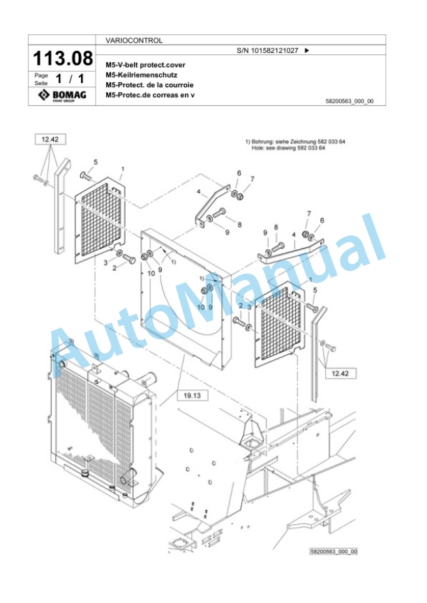 Bomag VARIOCONTROL Single Drum Wheel Drive Vibratory Roller Spare Parts Catalogue 00824151 4 Bomag VARIOCONTROL Single Drum Wheel Drive Vibratory Roller Spare Parts Catalogue 00824151-4