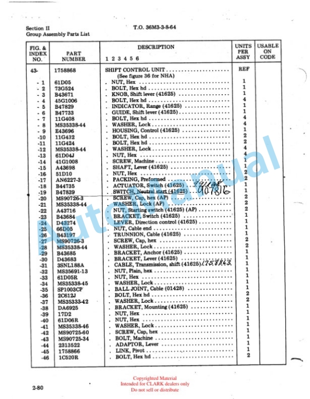 Clark 2342469 CTE-40 Series Technical Manual 3 Clark 2342469 CTE-40 Series Technical Manual-3