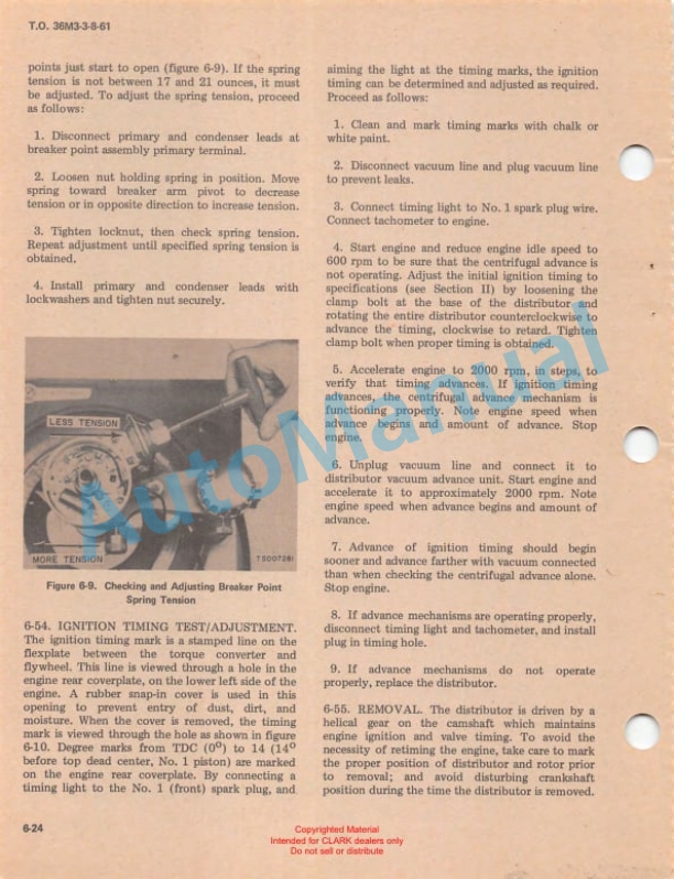 Clark 2342469 Tractor, Wheeled Technical Manual T.O. 36M3-3-8-61 2 Clark 2342469 Tractor, Wheeled Technical Manual T.O. 36M3-3-8-61-2