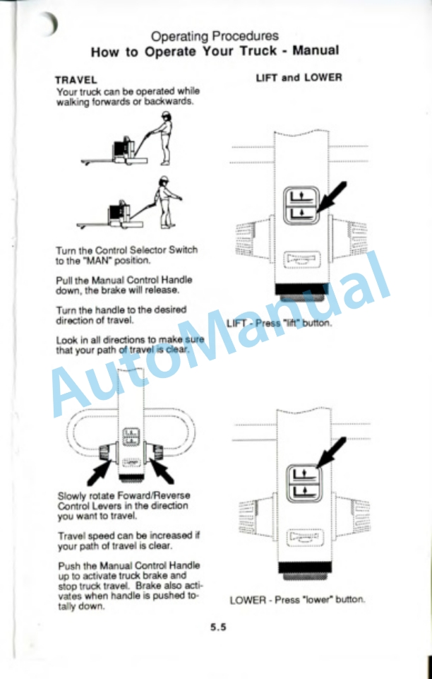 Clark AGP 40 Operator Manual OM-551 3 Clark AGP 40 Operator Manual OM-551-3
