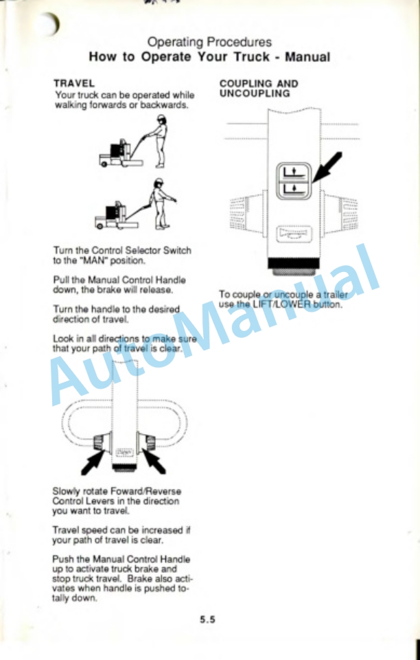 Clark AGT 5 Operator Manual OM-552-3