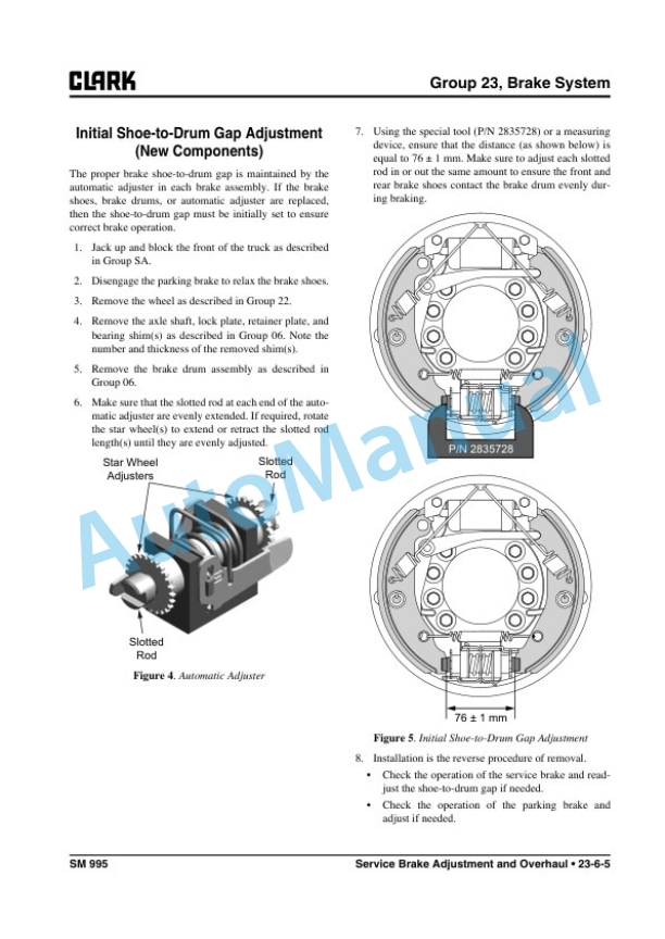Clark C 15s L, C 18s L, C 20s L, C 15sC L, C 18sC L, C 20sC L Service Manual SM-995 4 Clark C 15s L, C 18s L, C 20s L, C 15sC L, C 18sC L, C 20sC L Service Manual SM-995 - Image 4