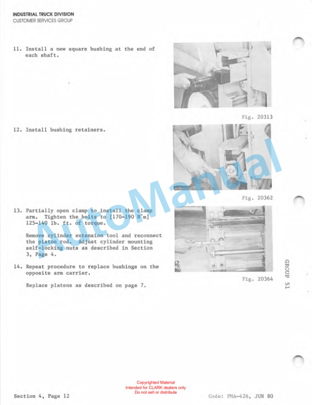 Clark C-2, C-5 Series Palletless Carton Clamps Operation, Maintenance and Repair Manual PMA-426 2 Clark C-2, C-5 Series Palletless Carton Clamps Operation, Maintenance and Repair Manual PMA-426-2