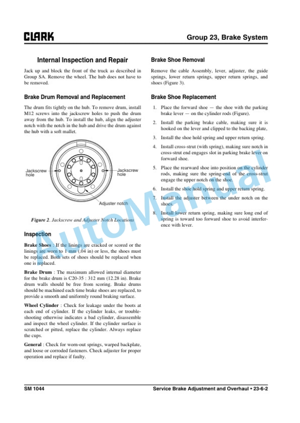 Clark C 20, 25, 30, 35 L-G, C 20, 25, 30, 32C L Service Manual SM-1044 3 Clark C 20, 25, 30, 35 L-G, C 20, 25, 30, 32C L Service Manual SM-1044 - Image 3