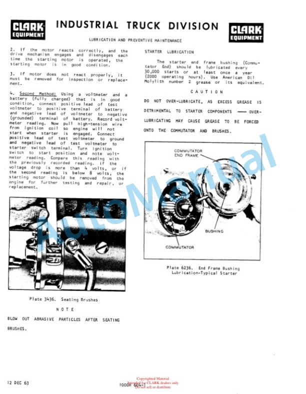 Clark C 20 B, C 25 B, C 20 BP, CS 30 Operator Manual O-160-1 2 Clark C 20 B, C 25 B, C 20 BP, CS 30 Operator Manual O-160-1-2