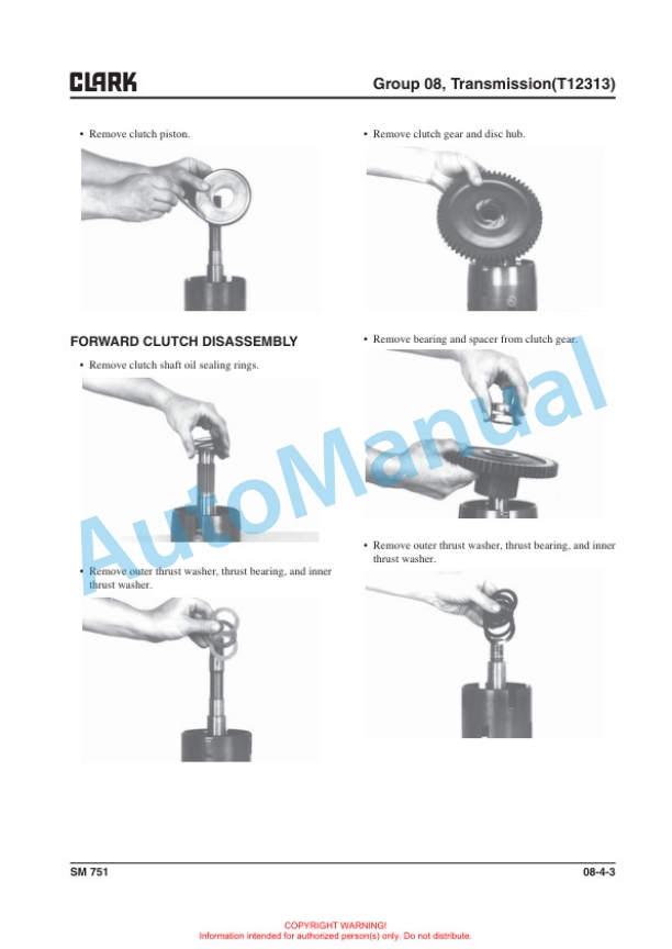 Clark C 60, 70, 75, 80 D, C 60, 70, 75 L Service Manual SM-751 3 Clark C 60, 70, 75, 80 D, C 60, 70, 75 L Service Manual SM-751 - Image 3