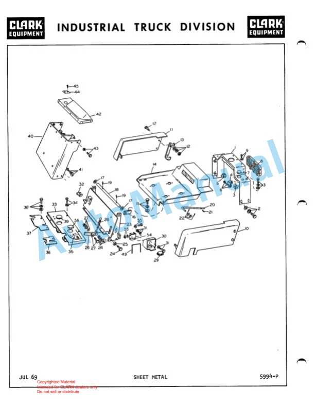 Clark C 60 B Truck, Lift. Fork, Gasoline Powered Technical Manual GX 134B5 4 Clark C 60 B Truck, Lift. Fork, Gasoline Powered Technical Manual GX 134B5-4
