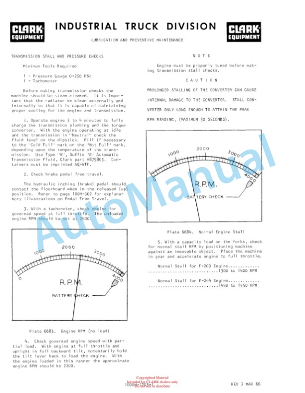 Clark C 60, C 70, C 80, CY 60, CY 70, CY 80 Operator Manual 4 Clark C 60, C 70, C 80, CY 60, CY 70, CY 80 Operator Manual-4