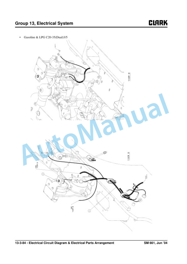 Clark C15-33, 35 D, L, G, C 15-32C L, G Service Manual SM-661 3 Clark C15-33, 35 D, L, G, C 15-32C L, G Service Manual SM-661 - Image 3