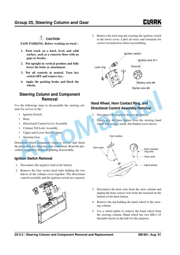 Clark C15-33, 35 D, L, G, C 15-32C L, G Service Manual SM-661 5 Clark C15-33, 35 D, L, G, C 15-32C L, G Service Manual SM-661 - Image 5