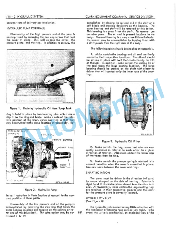 Clark C20B-1-296, C20P-1-366, C25B-1-296 Maintenance Manual B79 5 Clark C20B-1-296, C20P-1-366, C25B-1-296 Maintenance Manual B79-5