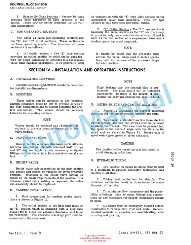 Clark C300 365 Overhaul Manual OH-381-5