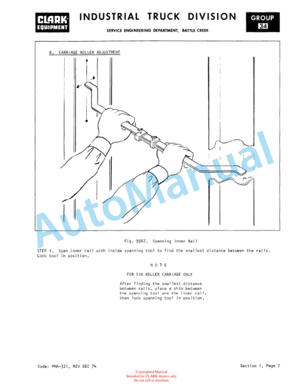 Clark C300 40-50 Gas Planned Maintenance and Adjustment Procedures Manual PMA-345 2 Clark C300 40-50 Gas Planned Maintenance and Adjustment Procedures Manual PMA-345-2