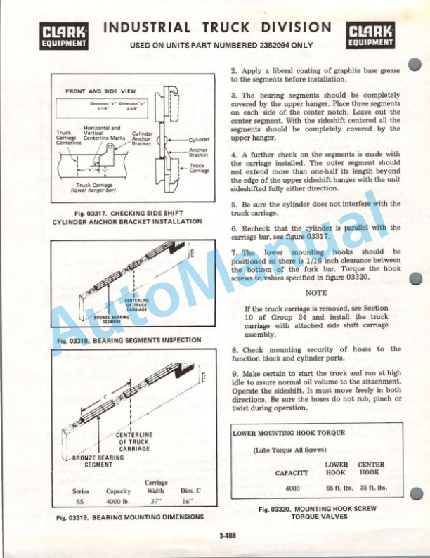 Clark C300 40 Operator Maintenance Parts Manual 3 Clark C300 40 Operator Maintenance Parts Manual-3