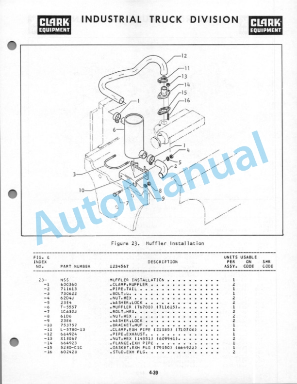 Clark C300 40 Operator Maintenance Parts Manual 5 Clark C300 40 Operator Maintenance Parts Manual-5
