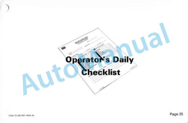 Clark C500 20-100 Operator Instruction Manual OI-328 3 Clark C500 20-100 Operator Instruction Manual OI-328-3