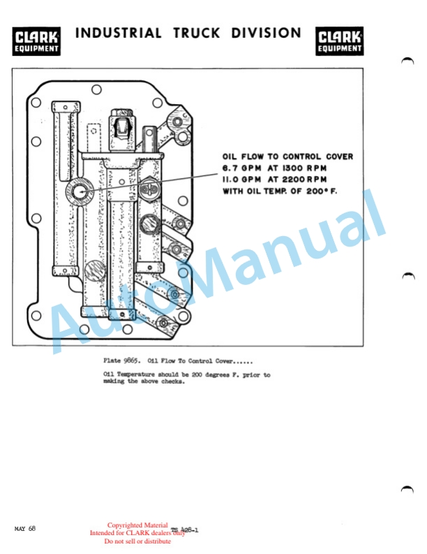 Clark C500-355, C500-H355, C500-Y355, C500-HY355 Gasoline, LPG Service Manual SM-333-4