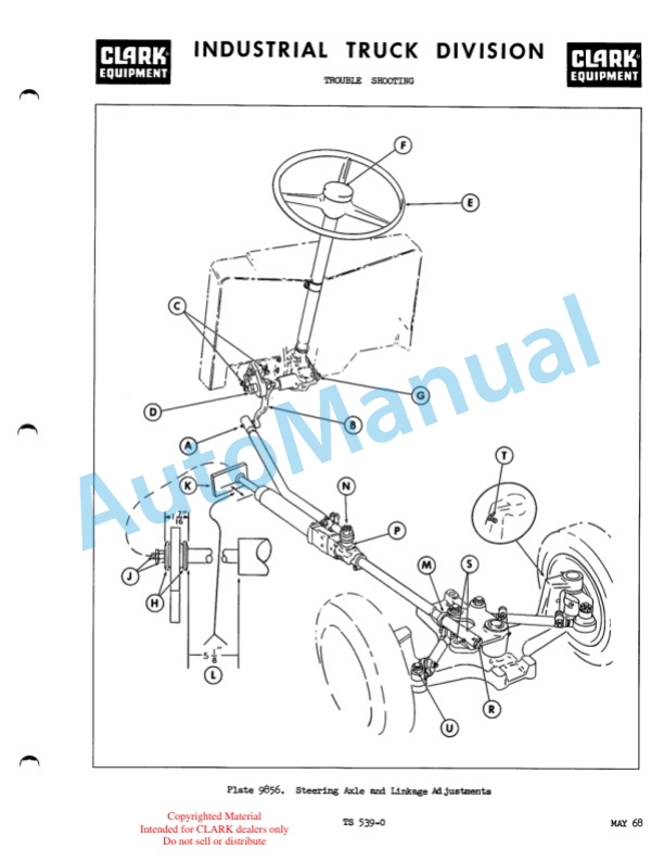 Clark C500-355, C500-H355, C500-Y355, C500-HY355 Gasoline, LPG Service Manual SM-333-5