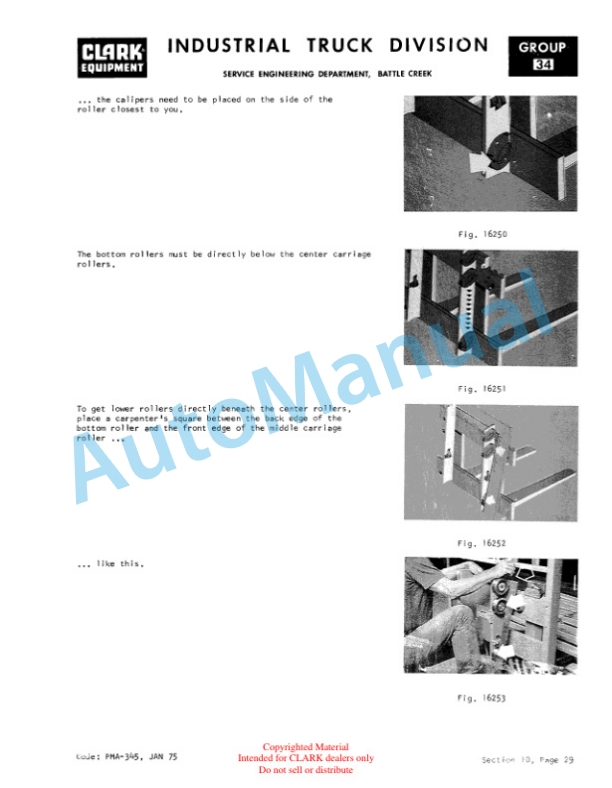 Clark C500 355 Planned Maintenance and Adjustment Procedures Manual PMA-273 4 Clark C500 355 Planned Maintenance and Adjustment Procedures Manual PMA-273 - Image 4
