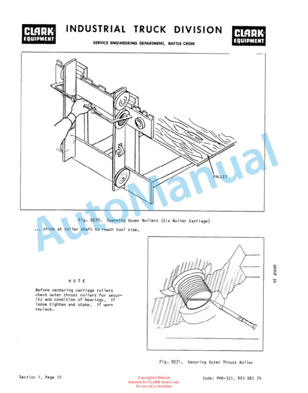 Clark C500 355 Waukesha Diesel Planned Maintenance and Adjustment Procedures Manual PMA-275 2 Clark C500 355 Waukesha Diesel Planned Maintenance and Adjustment Procedures Manual PMA-275-2