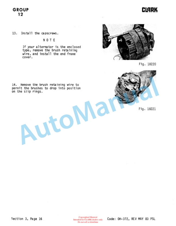 Clark C500 915 Perkins Gas Overhaul Manual OH-544 2 Clark C500 915 Perkins Gas Overhaul Manual OH-544-2