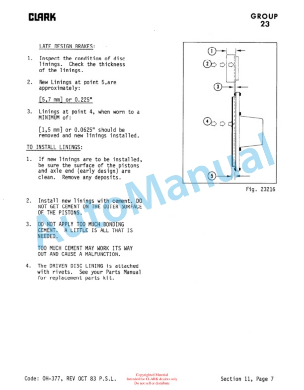Clark C500 915 Perkins Gas Overhaul Manual OH-544 3 Clark C500 915 Perkins Gas Overhaul Manual OH-544-3