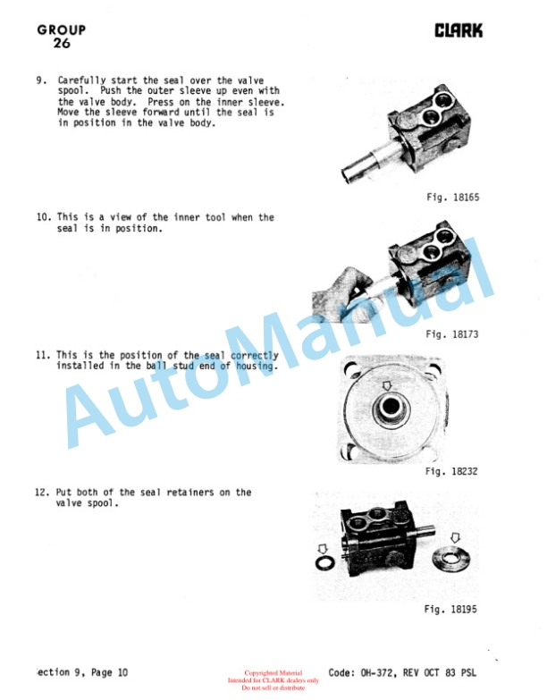 Clark C500 915 Perkins Gas Overhaul Manual OH-544 4 Clark C500 915 Perkins Gas Overhaul Manual OH-544-4