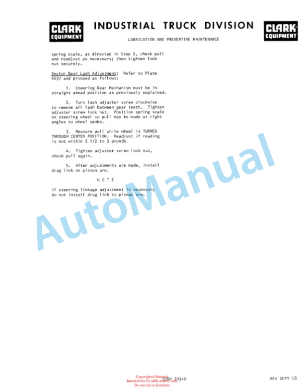 Clark C500-H685, C500-HY685 Operator Manual O-253-2 2 Clark C500-H685, C500-HY685 Operator Manual O-253-2-2