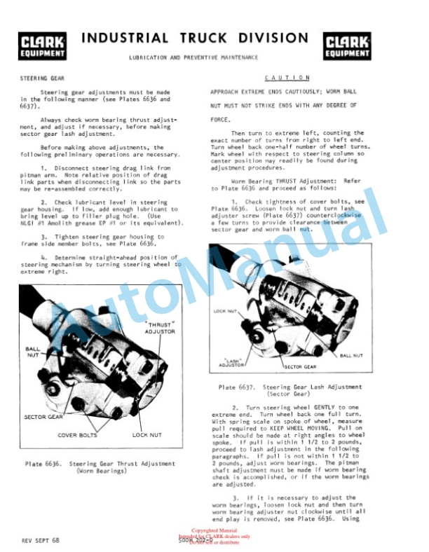 Clark C500-H915, C500-HY1015 Series Operator Manual O-297 2 Clark C500-H915, C500-HY1015 Series Operator Manual O-297-2