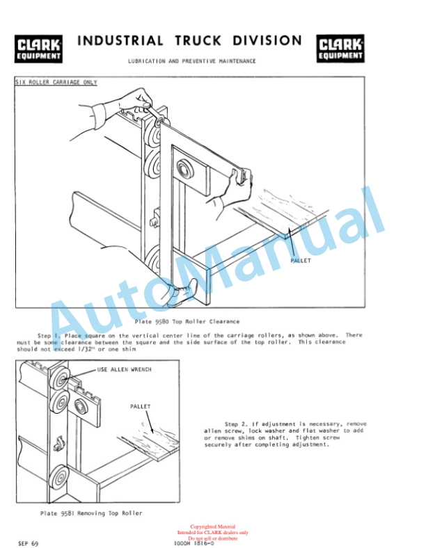 Clark C500-H915, C500-HY1015 Series Operator Manual O-297 5 Clark C500-H915, C500-HY1015 Series Operator Manual O-297-5