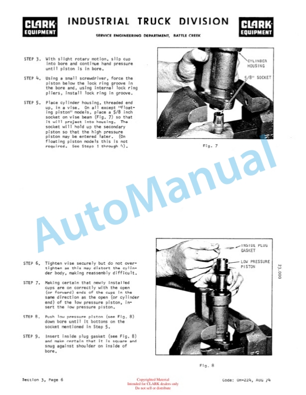 Clark C500 Series Overhaul Manual OH-370 4 Clark C500 Series Overhaul Manual OH-370-4