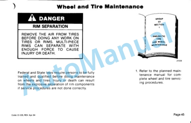 Clark C500-Y 100-150 Operator Instruction Manual OI-335 5 Clark C500-Y 100-150 Operator Instruction Manual OI-335-5