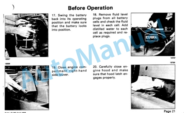 Clark C500 Y 110-150 Operator Instruction Manual OI-402 2 Clark C500 Y 110-150 Operator Instruction Manual OI-402-2